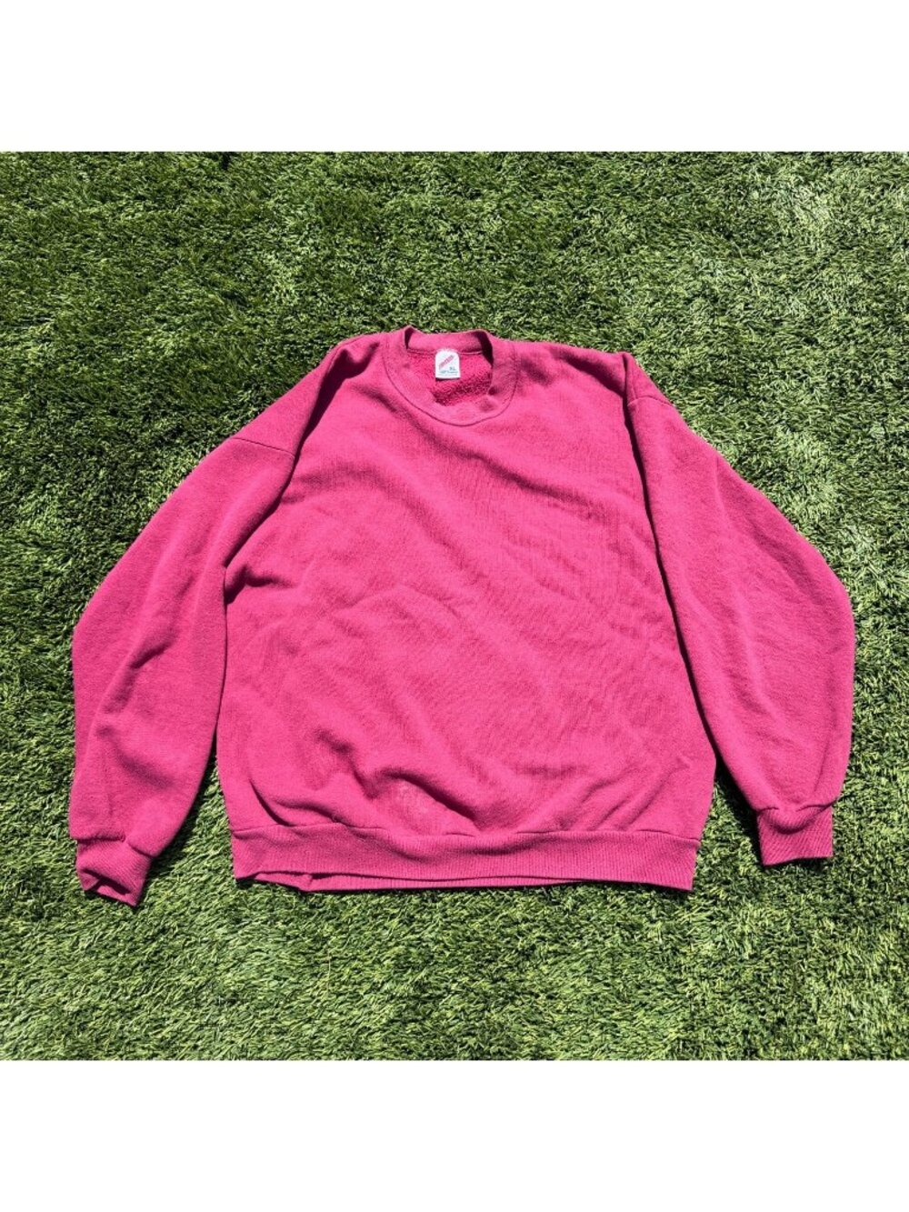 Vintage 90s Jerzees Blank Red Crewneck Sweatshirt Men’s Size L Made In USA